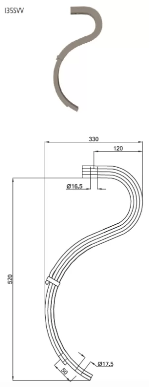 MOLLA CON VOMERE ITALIANA 3 1/2 45X7