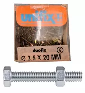 Confezione vite te con dado zincata 3078 unifix