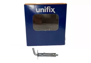 CONFEZIONE TASSELLO ACCIAIO CON GANCIO CORTO UNIFIX