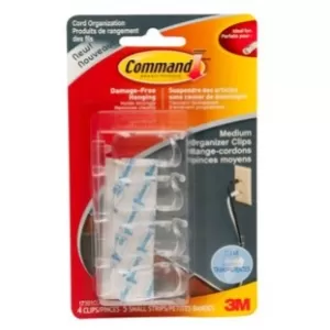 KIT GANCI COMMAND TRASPARENTI PER CAVI 17301CLR 3M