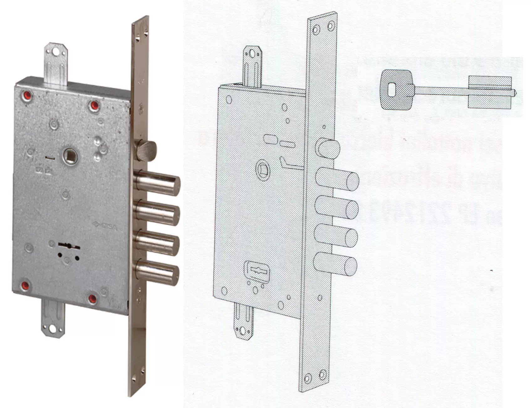 Serratura da infilare doppia mappa 1573528 cisa