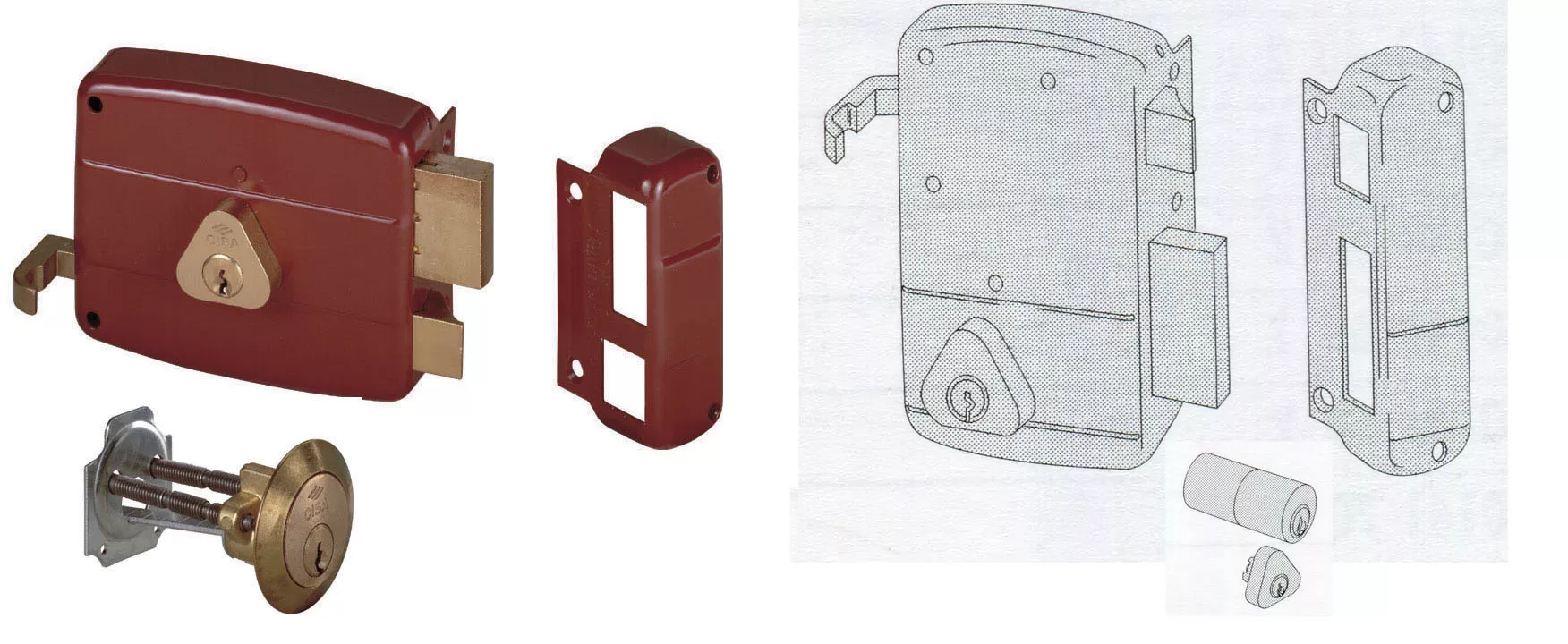 Serratura da applicare a cilindro 1 50221 45 cisa