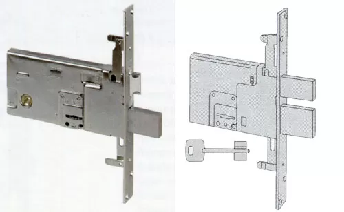 Serratura da infilare doppia mappa 57335 cisa