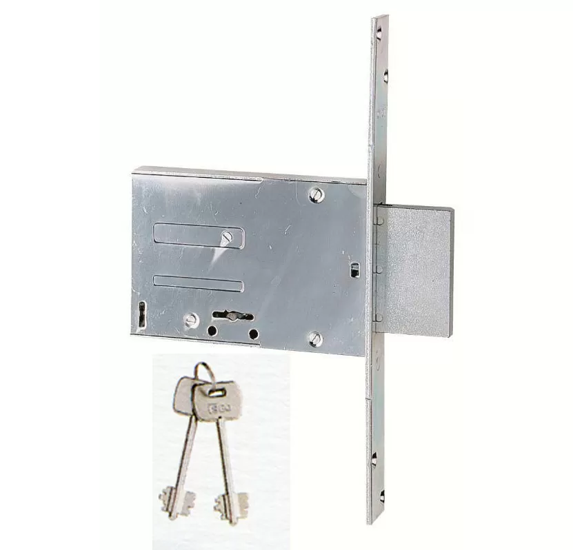 Serratura per inferriate e porte in ferro 661604nk iseo