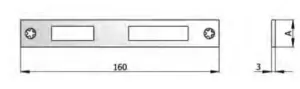 CONTROPIASTRA PER SERRATURE 016A OMEC