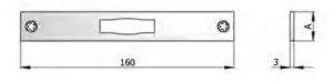 CONTROPIASTRA PER SERRATURE 01615/A OMEC