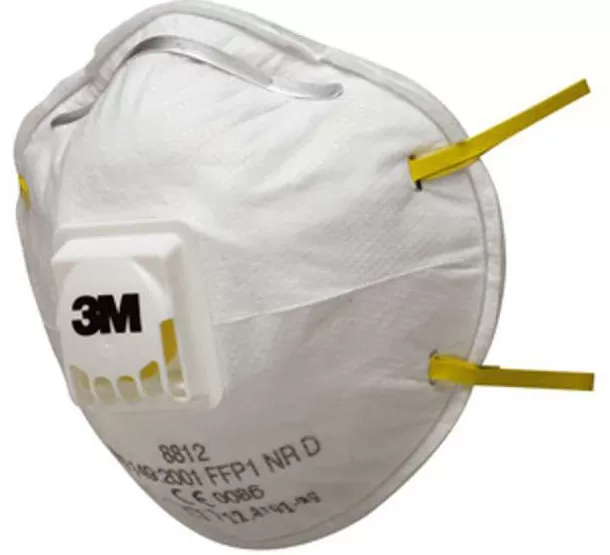 Respiratore antipolvere p1 monouso con valvola 3m 8812