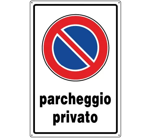 Cartello in alluminio parcheggio privato 0540.00.80 d&b