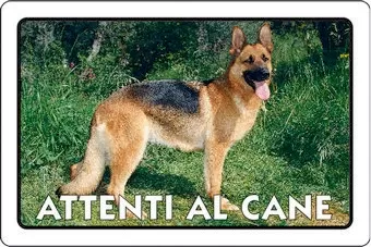 Cartello all. attenti al cane 0791.01.80 d&b