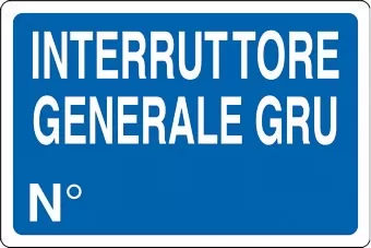 Cartello all. interruttore generale gru 04102970 d&b