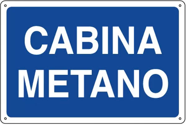 Cartello in alluminio cabina metano 0410.21.80 d&b