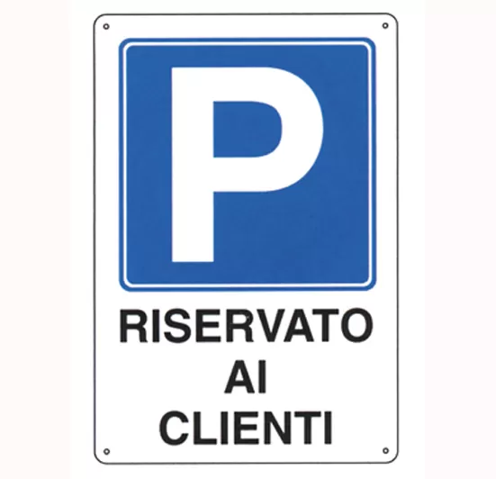 Cartello all. parcheggio riservato clienti 0540.07.20 d&b