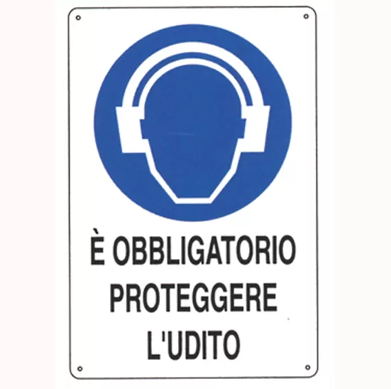 Cartello all. obbligo protezione udito 0180.05.00 d&b