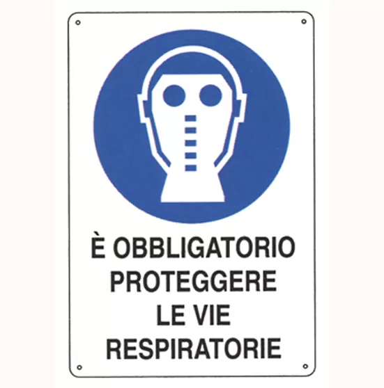 Cartello all. protezione vie respiratorie 0180.09.00 d&b