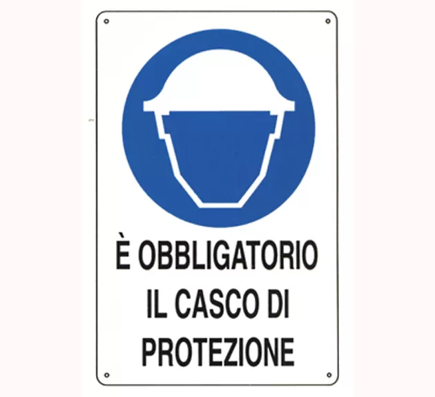 Cartello all. obbligo casco di protezione 0180.45.00 d&b