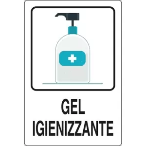 CARTELLO ALLUMINIO GEL IGIENIZZANTE D&B