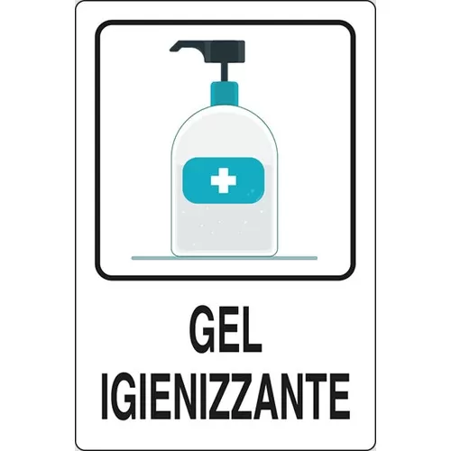 Cartello alluminio gel igienizzante d&b