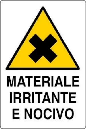 ETICHETTA ADESIVA MATERIALE IRRITANTE NOCIVO 20.21.30 D&B