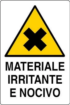 Etichetta adesiva materiale irritante nocivo 20.21.30 d&b