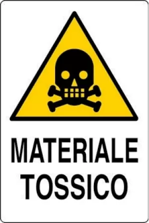 ETICHETTA ADESIVA MATERIELE TOSSICO 020.33.90 D&B