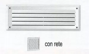 GRIGLIA RETTANGOLARE CON RETE CR237X LA VENTILAZIONE