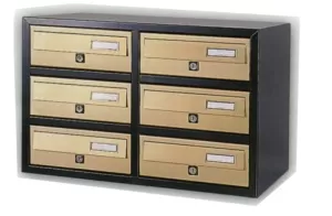 CASELLARIO 6 CASSETTE BRONZO JUMBO ALUBOX