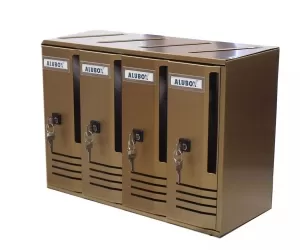 CASELLARIO 4 CASSETTE BRONZO CUBO ALUBOX