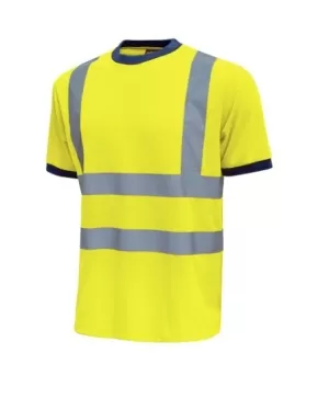 T-SHIRT GLITTER YELLOW FLUO HL197YF U-POWER