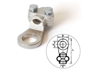 MORSETTO CAPICORDA CON 2 VITI F11533 FERRO