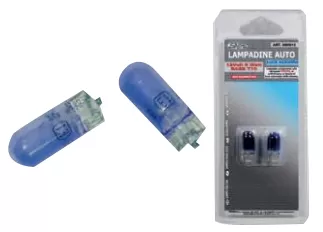 2 lampadine auto blu 12v 5w t10 260912 saife