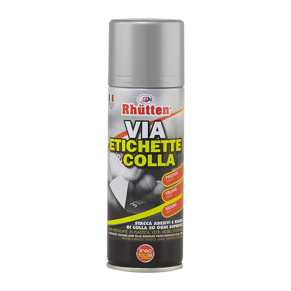 Via etichette e colla 200ml rhutten