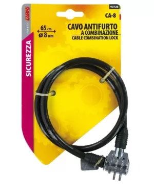 CAVO ANTIFURTO CON COMBINAZIONE 93728 LAMPA