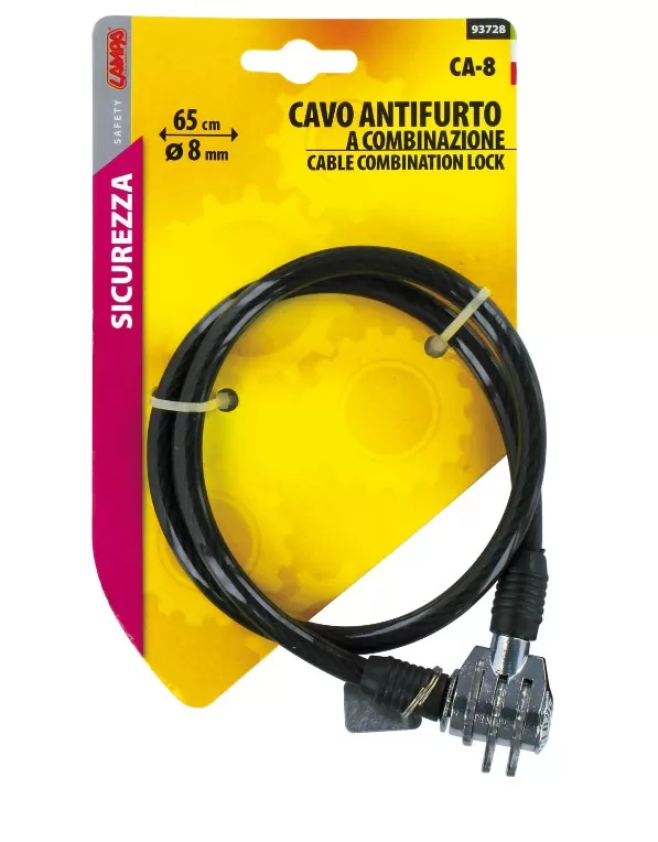 Cavo antifurto con combinazione 93728 lampa