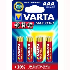 CONFEZIONE 4 BATTERIE MINI STILO AAA VARTA 4703101404