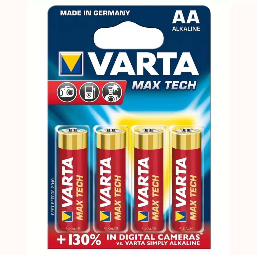 Confezione 4 batterie stilo aa varta 4706101404