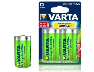 CONFEZIONE 2 BATTERIE RICARICABILI TORCIA D VARTA