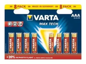 CONFEZIONE 8 BATTERIE MINI STILO AAA VARTA MAX TECH