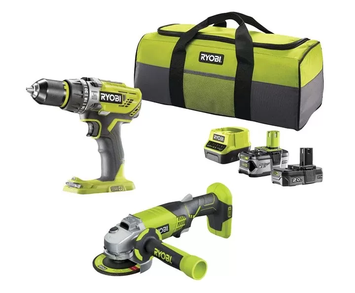 Kit trapano e smerigliatrice r18pdag-242s ryobi