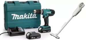 KIT AVVITATORE HP457DWE CON ASPIRATORE CL183DZ MAKITA