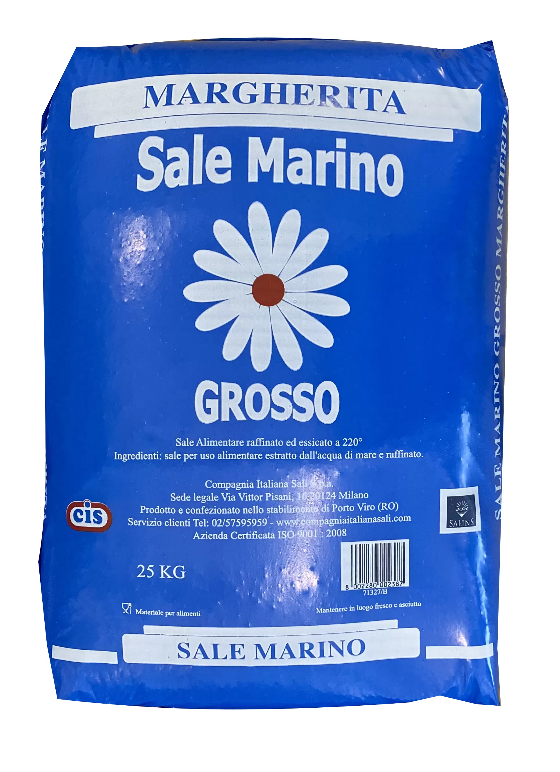 Confezione 25kg sale marino grosso essicato