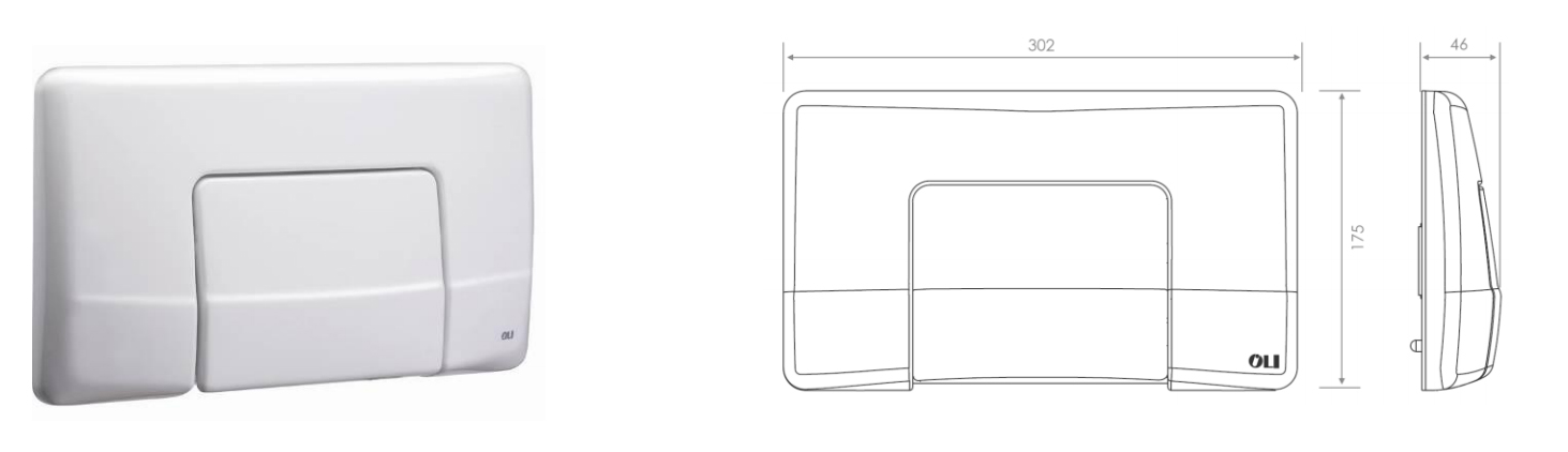 Placca comando diamante 603001 oli, Accessori per sanitari