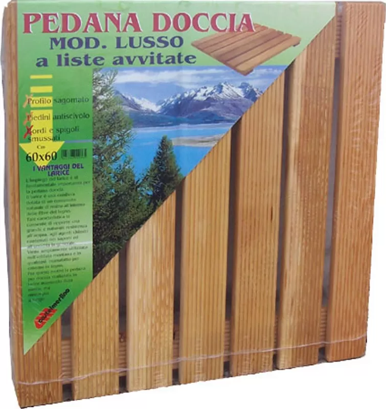 Pedana doccia in larice lusso 061 castelmerlino