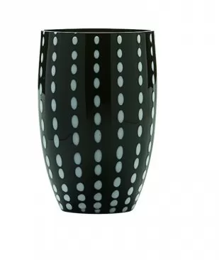 Bicchiere tumbler perle nero pr00102 zafferano