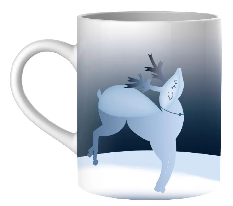 Mug natalizia renna blue christmas aaa06 2 alessi