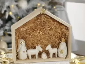 SET PRESEPE RESINA BIANCO C1640 MASCAGNI