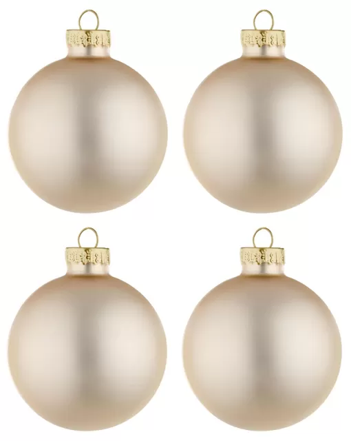 Set 4 palle vt natale champagne opaco 80 0914100 bizzotto