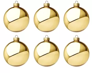 SET 6 PALLE VT NATALE ORO LUCIDO 914110 BIZZOTTO