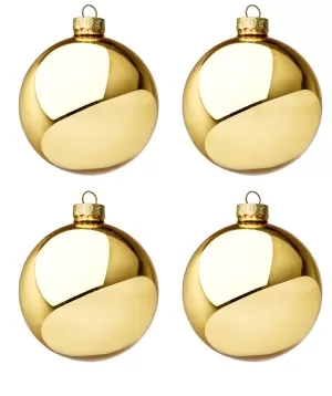 SET 4 PALLE VT NATALE ORO LUCIDO 914111 BIZZOTTO