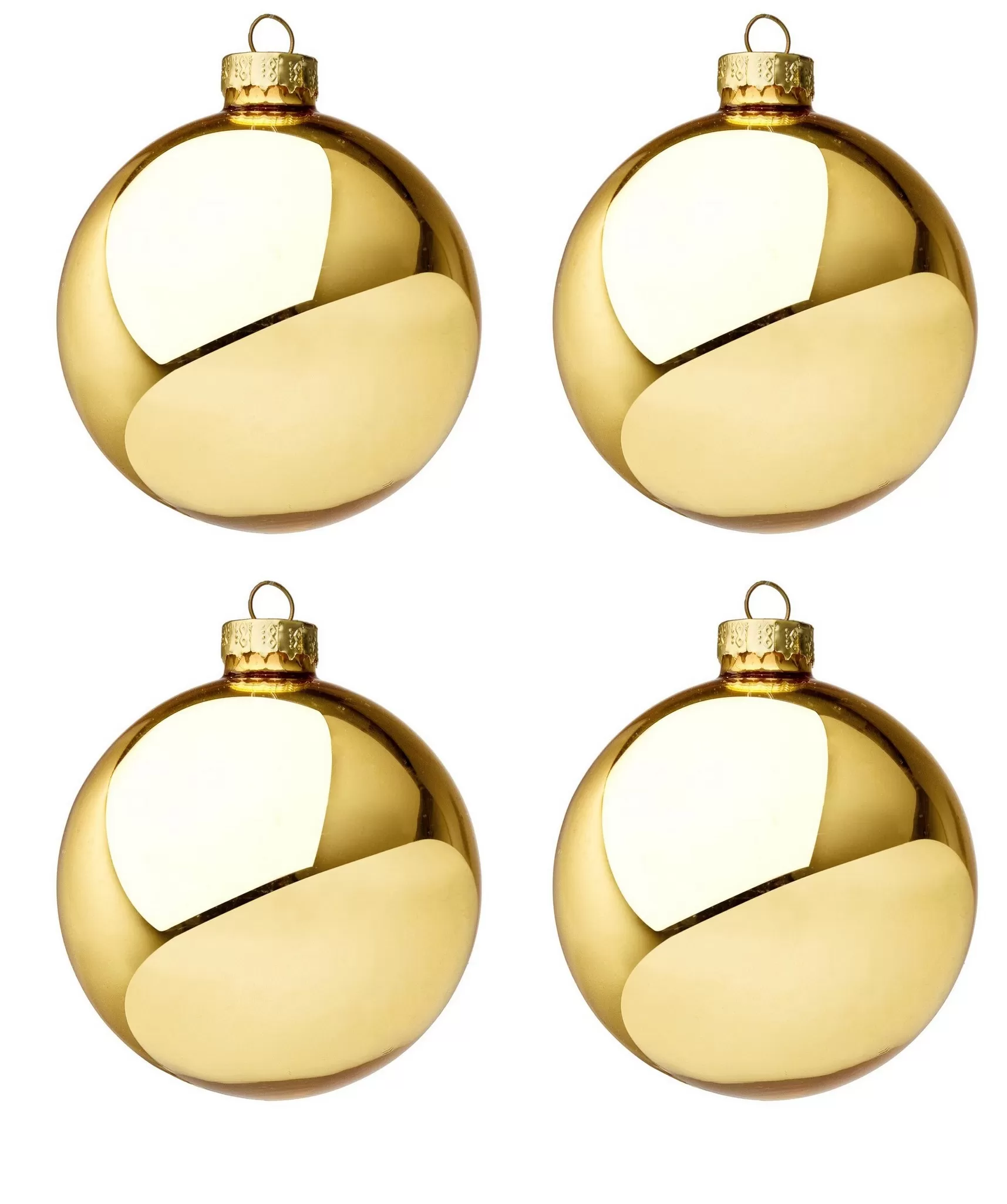 Set 4 palle vt natale oro lucido 914111 bizzotto