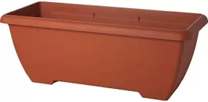 FIORIERA CON SOTTOVASO TERRAE MAXI TERRACOTTA PLASTECNIC